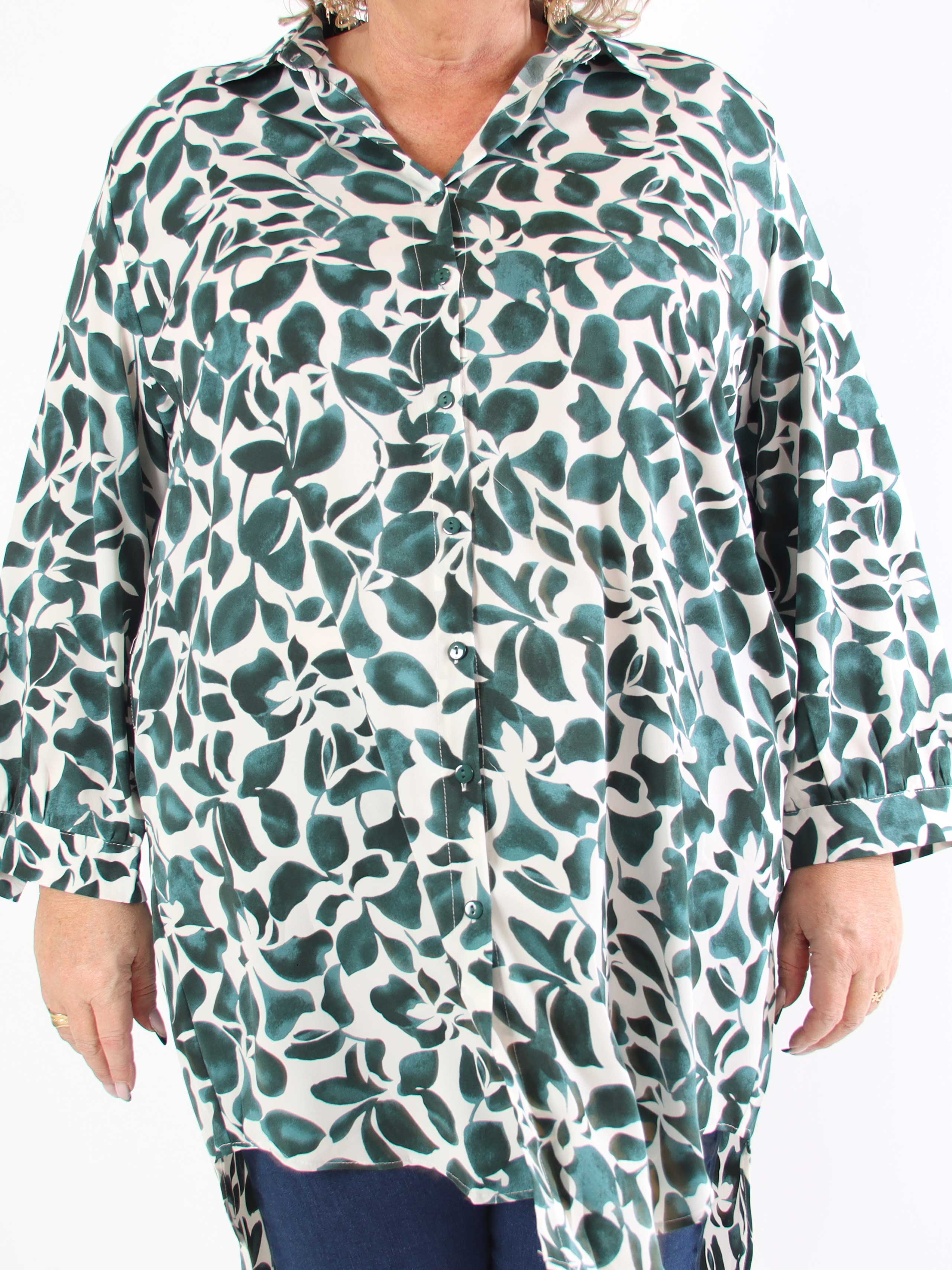 Zora - Lång mönstrad skjortklänning